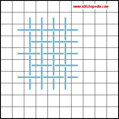 Reversed Basketweave Stitch - Diagram 6