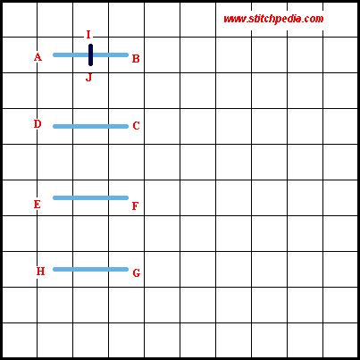 Raised Chain Stitch - Diagram 1