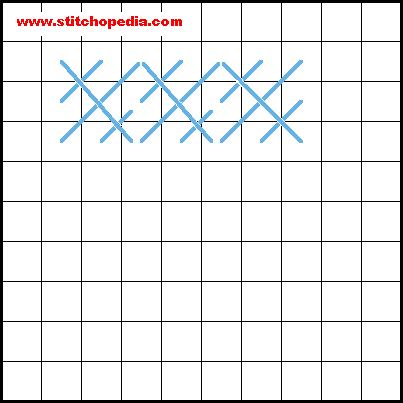 Crossed Mosaic Stitch - Diagram 3