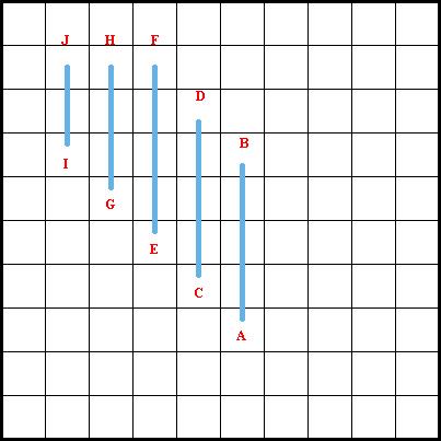 Diagonal Leaf Stitch Diagram 1