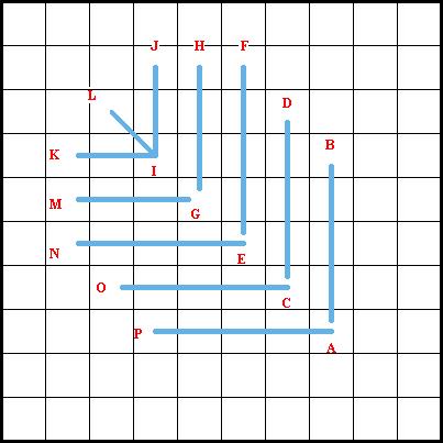 Diagonal Leaf Stitch Digram 2