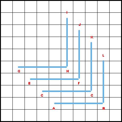 Double Star Stitch - Diagram 1