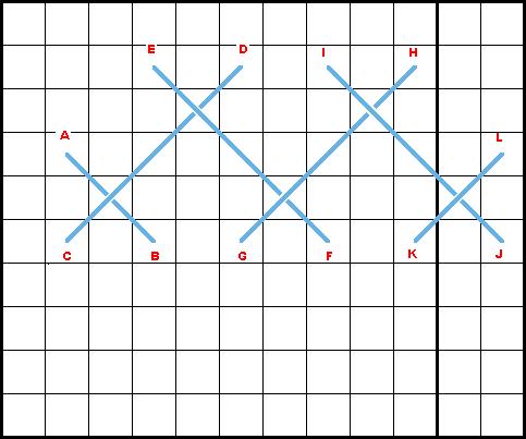 Herringbone Gone Wrong Stitch - Diagram 1