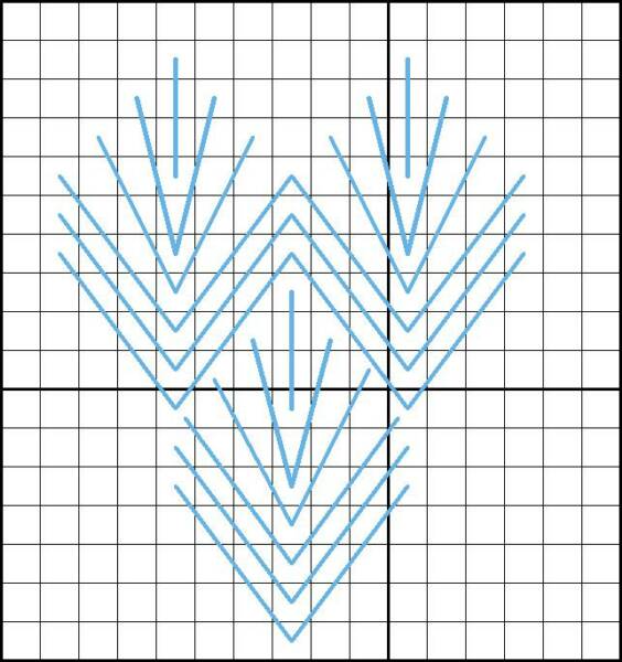 Leaf Stitch - Diagram 2