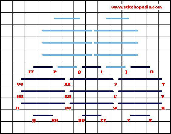 Ming Stitch - Diagram 2