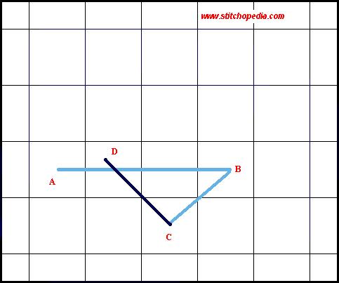 Palestrina Stitch - Diagram 1