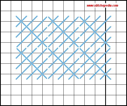 Crossed Scotch Stitch - Diagram 3