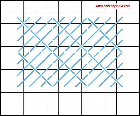 Woven Scotch Stitch - Diagram 3