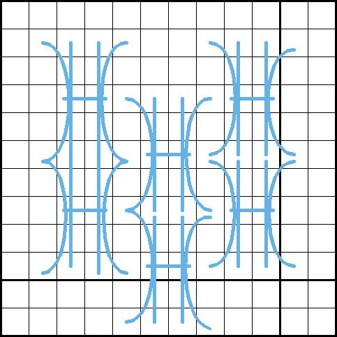 Stepped Sheaf Ground Stitch - Diagram 1