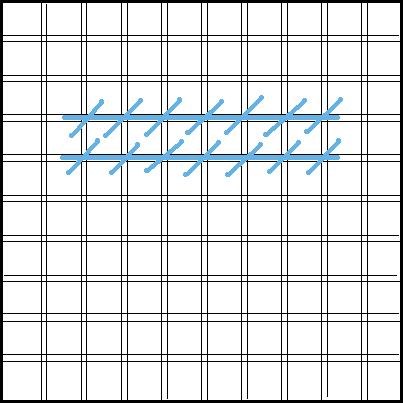 Trammed Tent Stitch - Diagram 3