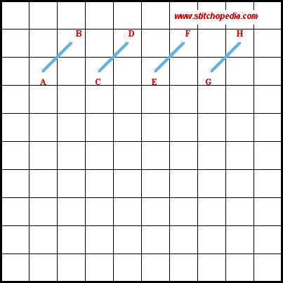 Weaving Stitch - Diagram 1